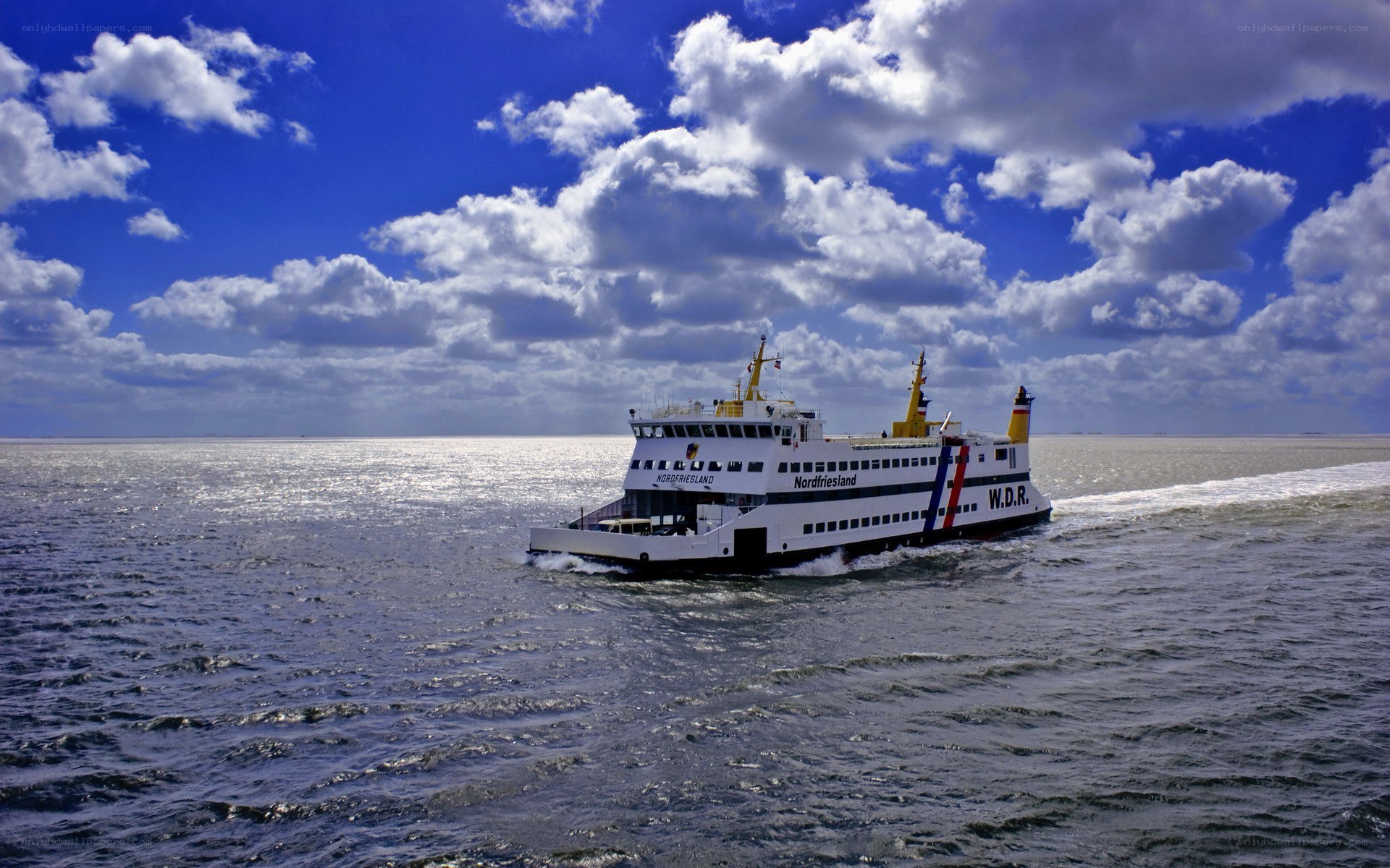 Ferry sailing on the sea