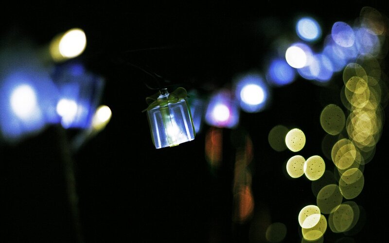festival lights at night