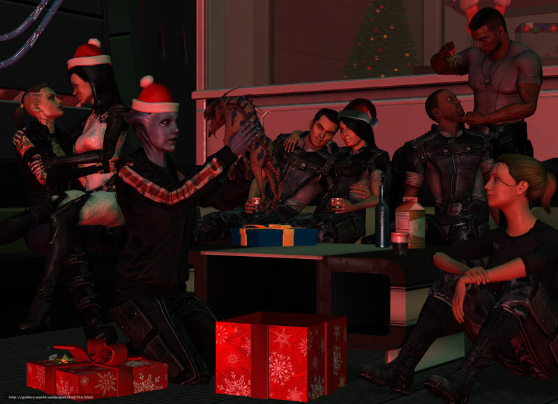 Festive alien gathering