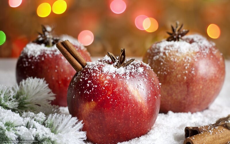 festive apples with spices