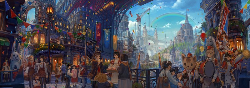 Festive City Street