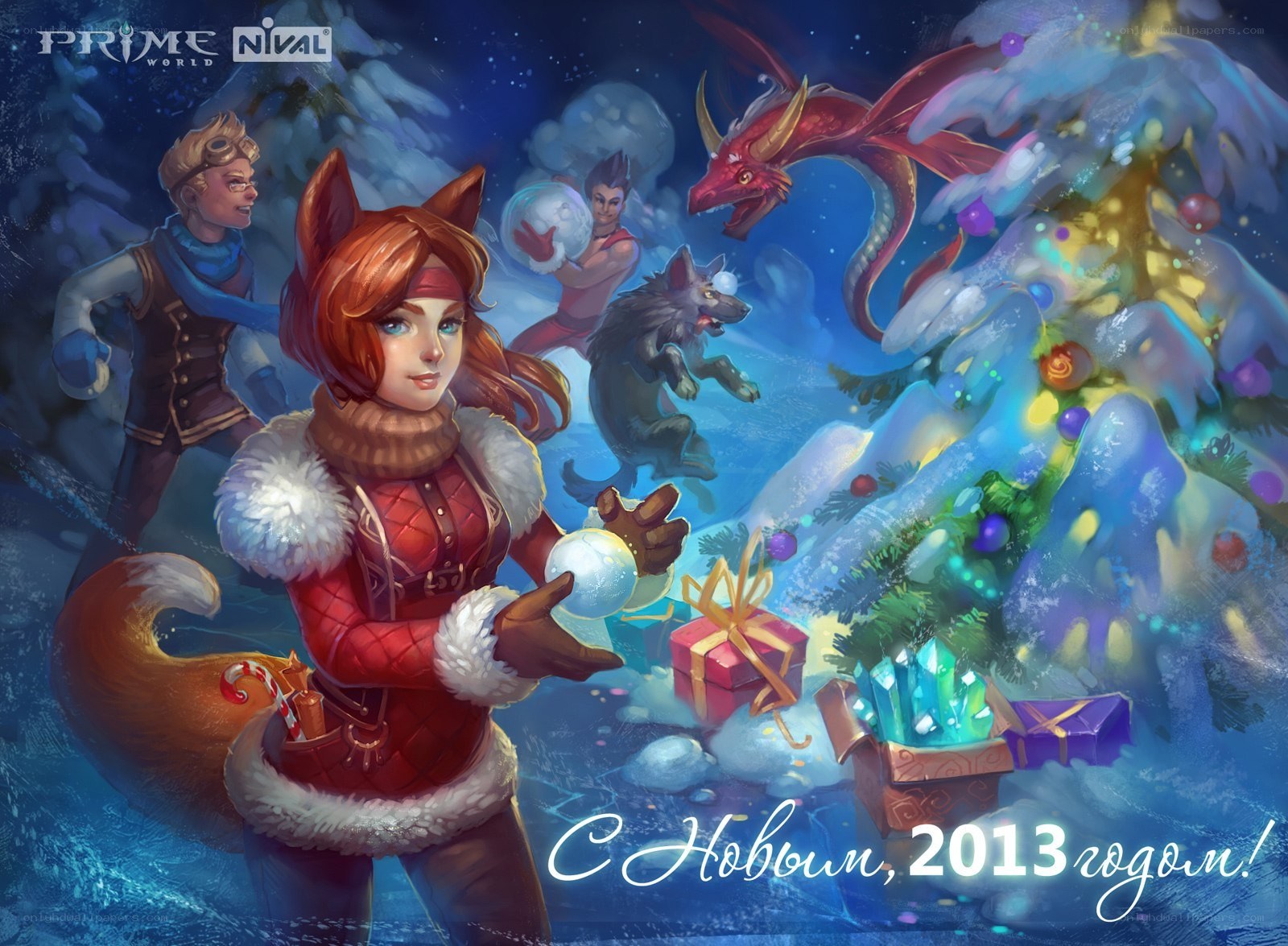 Festive fantasy characters