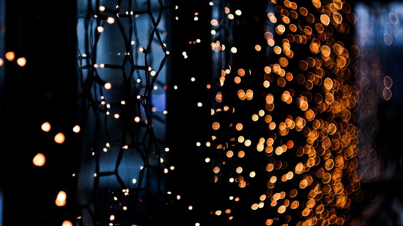 Festive lights in bokeh