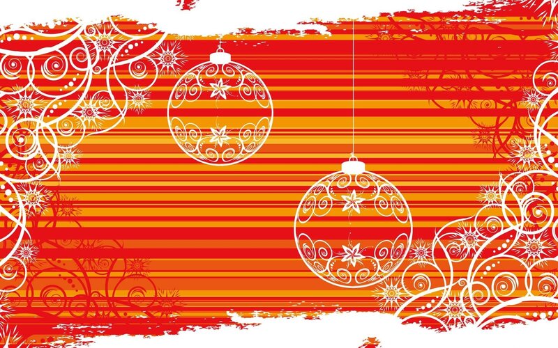 festive red and orange holiday design