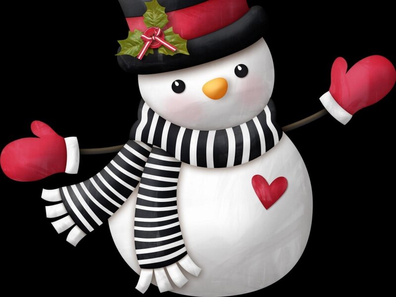 festive snowman character