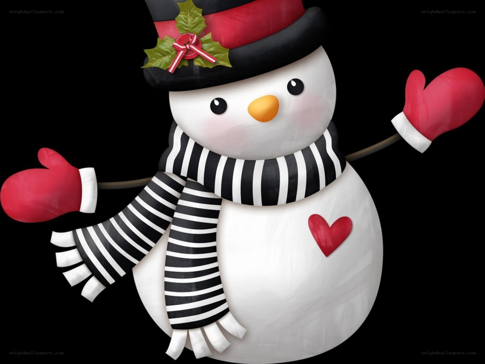 festive snowman character
