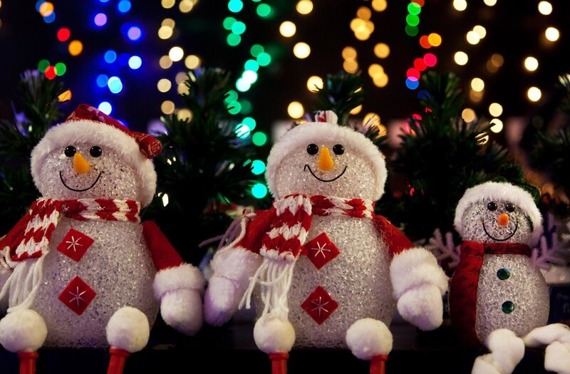 Festive snowman decorations