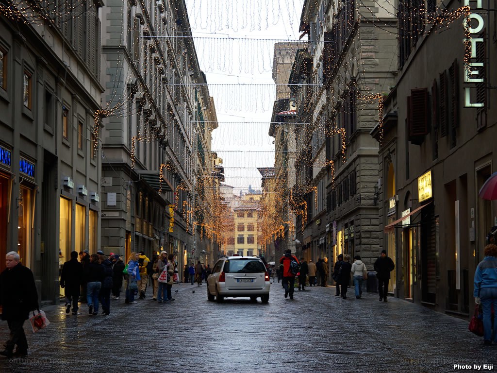 Festive street in Florence