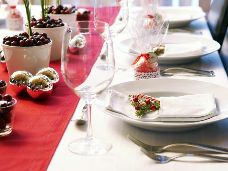 Festive Table Setting — Red, Winter