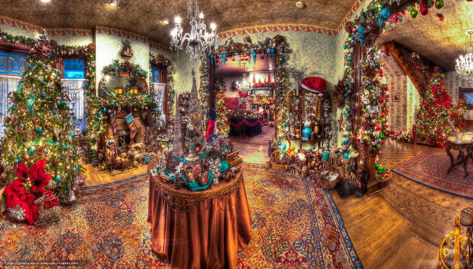 Festive Victorian home interior