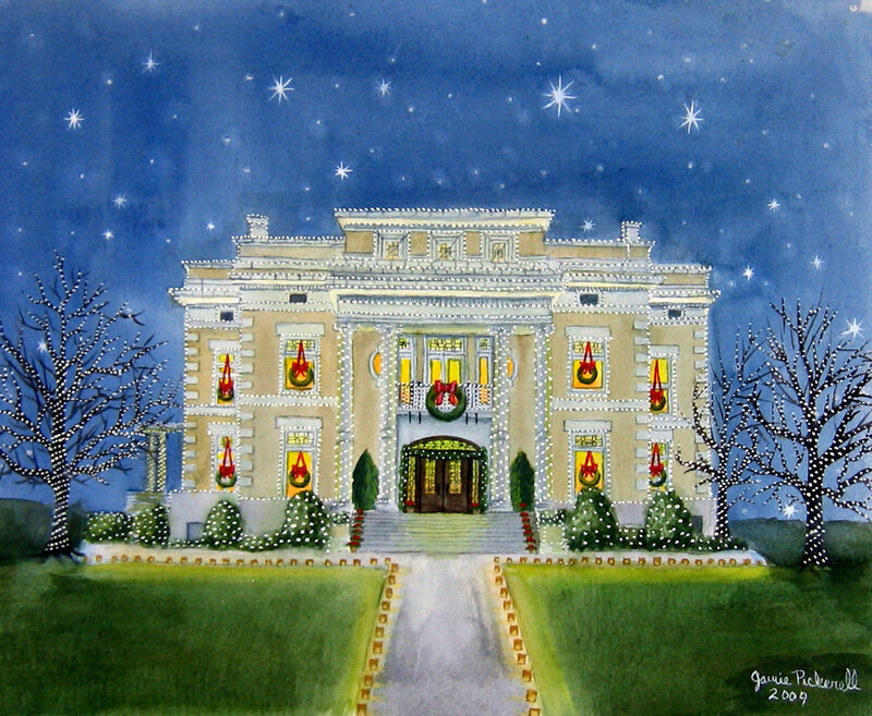 Festively Lit Mansion