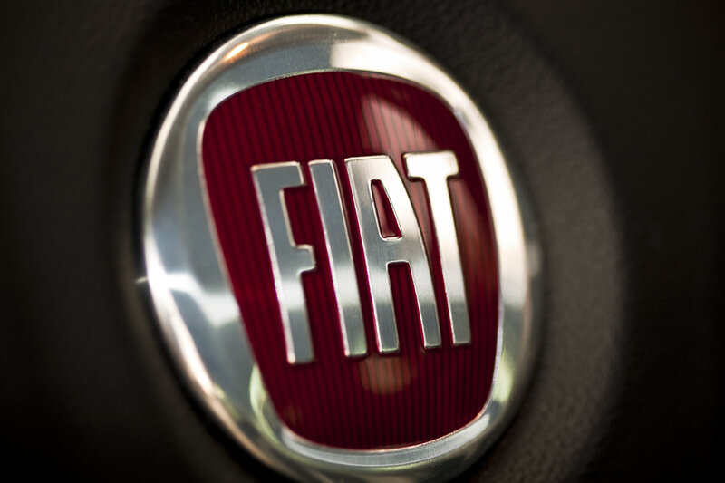 Fiat car emblem close-up