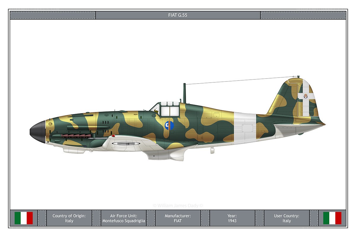 Fiat G.55 aircraft profile
