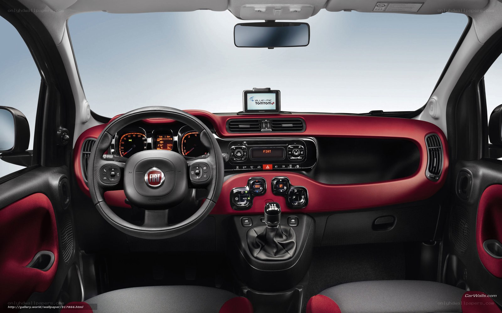 Fiat interior dashboard view