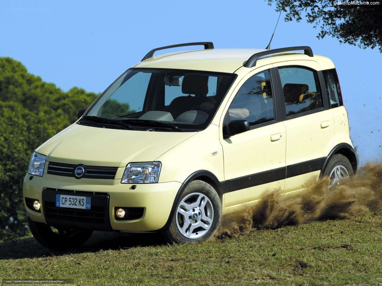 Fiat Panda driving on dirt