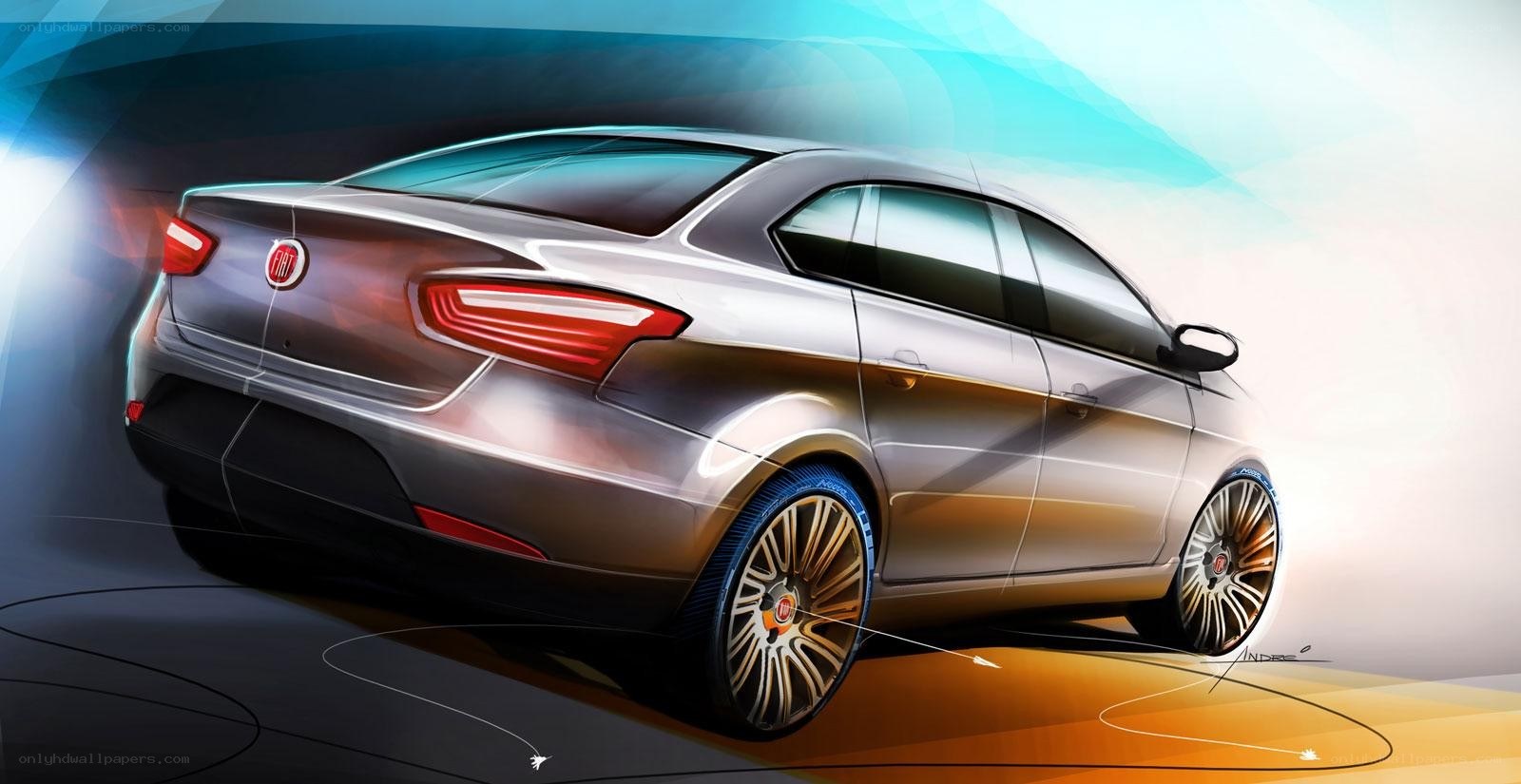 Fiat sedan concept sketch