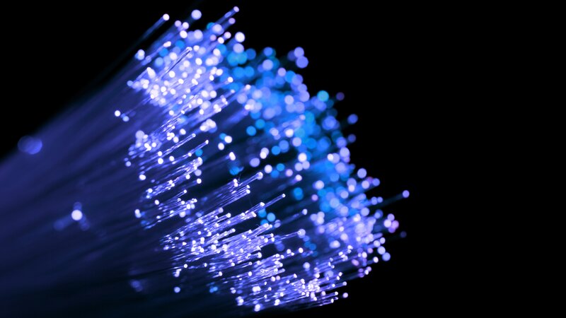 Fiber Optic Cables — Blue, Dramatic