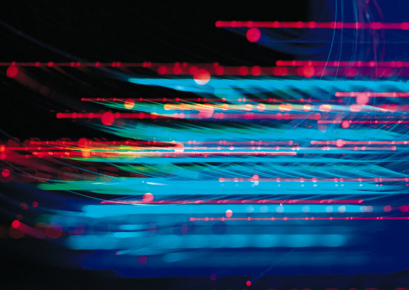 Fiber Optic Cables — Blue, Dynamic