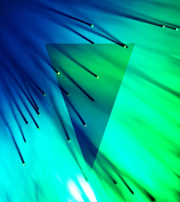 Fiber Optic Cables — Blue, Technological, Abstract, Triangle