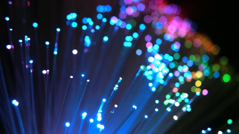 Fiber Optic Cables — Blue, Technological, Photograph, Light