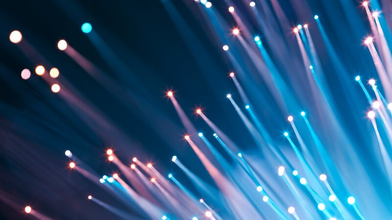 Fiber Optic Cables — Blue, Technological, Photograph, Lights
