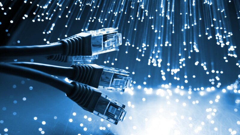 Fiber Optic Cables — Blue, Technological, Photograph