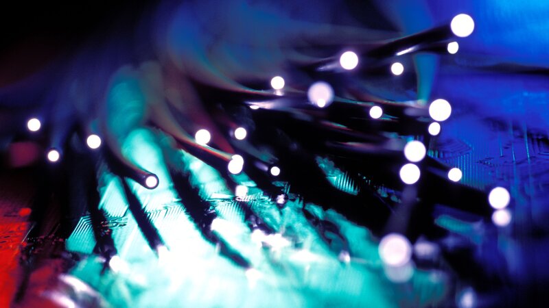 Fiber Optic Cables — Blue, Technological