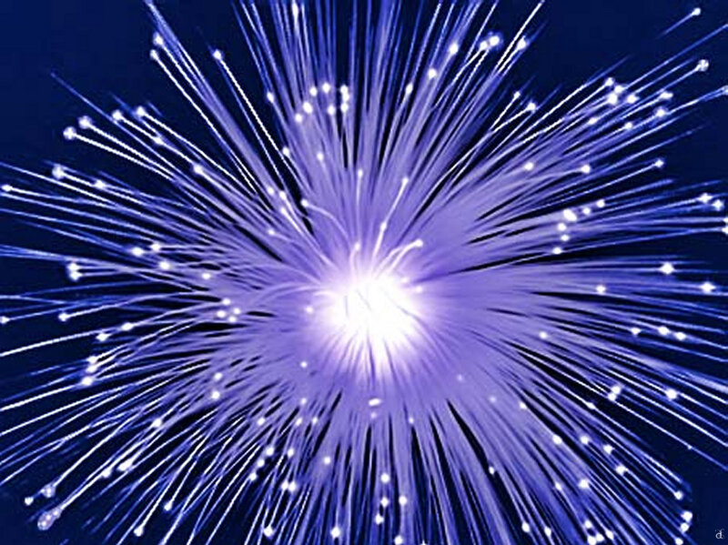 Fiber Optic Light Burst — Blue