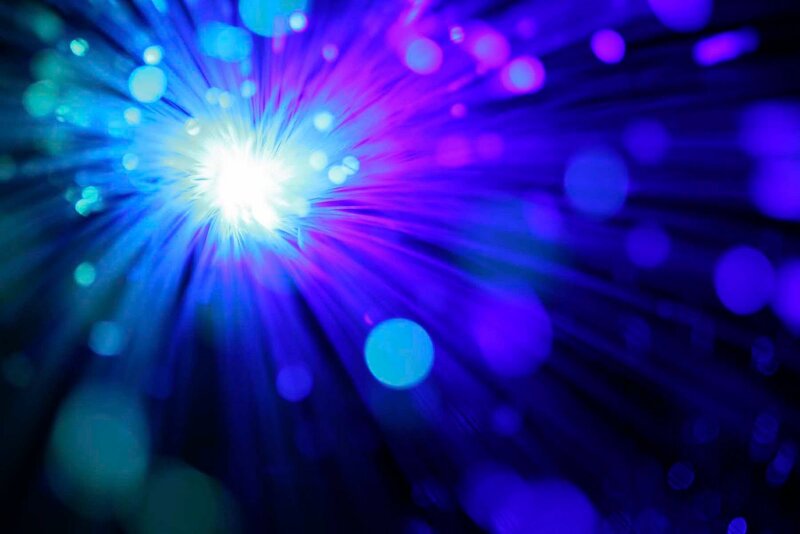 Fiber Optic Light Burst — Blue, Vibrant