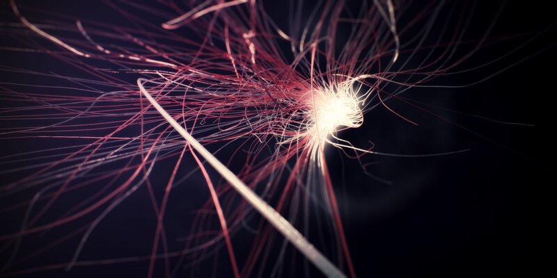 Fiber Optic Light Burst — Red