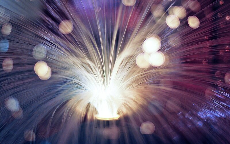 Fiber Optic Light Burst — White