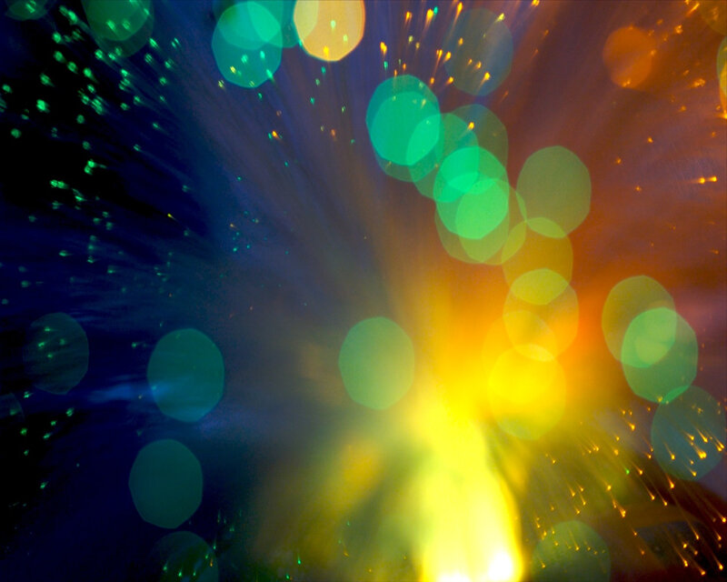 Fiber Optic Light Burst — Yellow