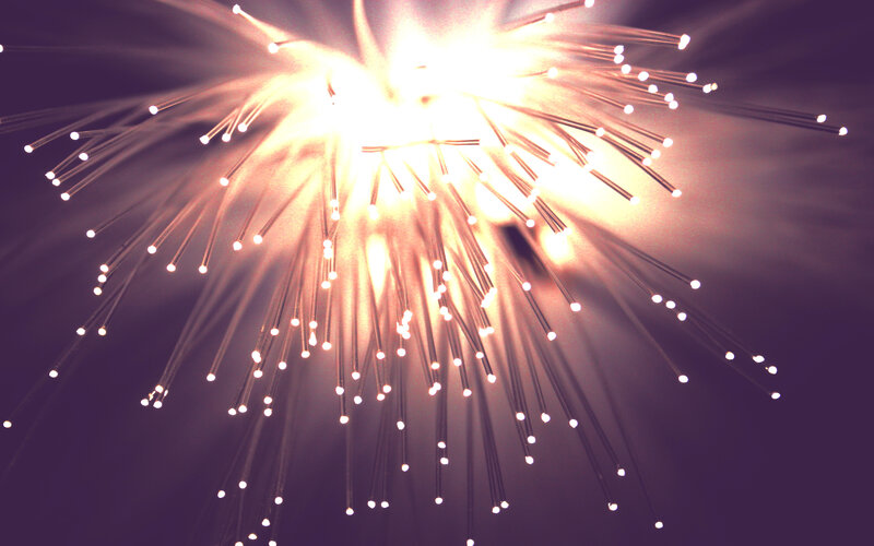 Fiber Optic Light Strands — Purple, Dramatic