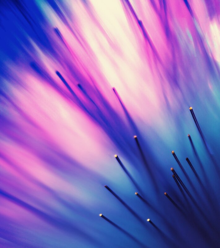 Fiber Optic Strands — Blue