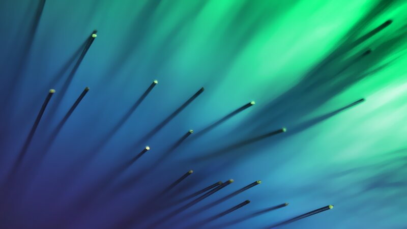 Fiber Optic Strands — Green