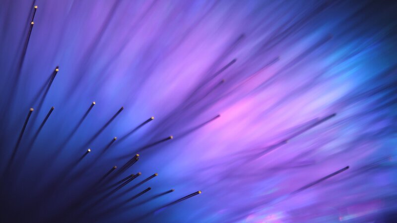 Fiber Optic Strands — Purple, Dynamic, Abstract, Light, Cables