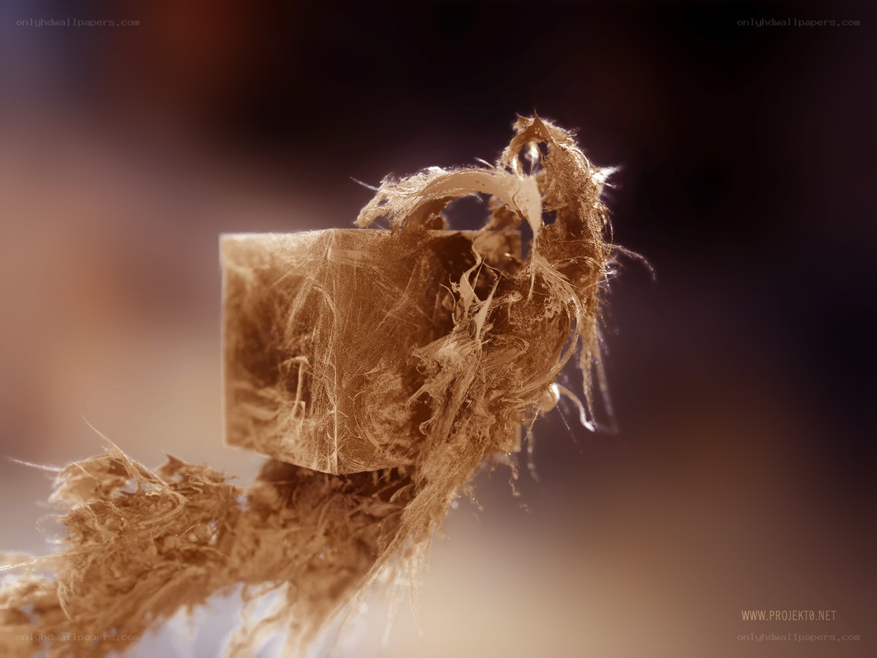 fiber-wrapped cube