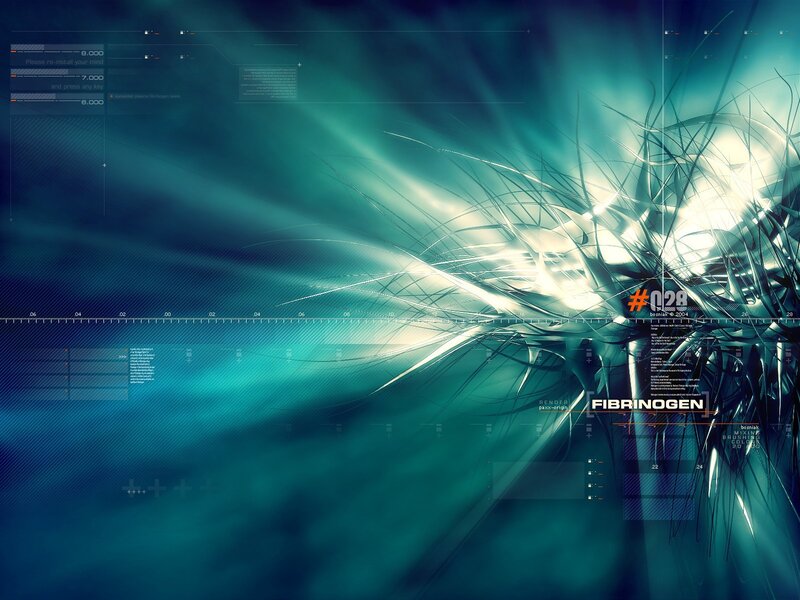 Fibrinogen abstract digital art