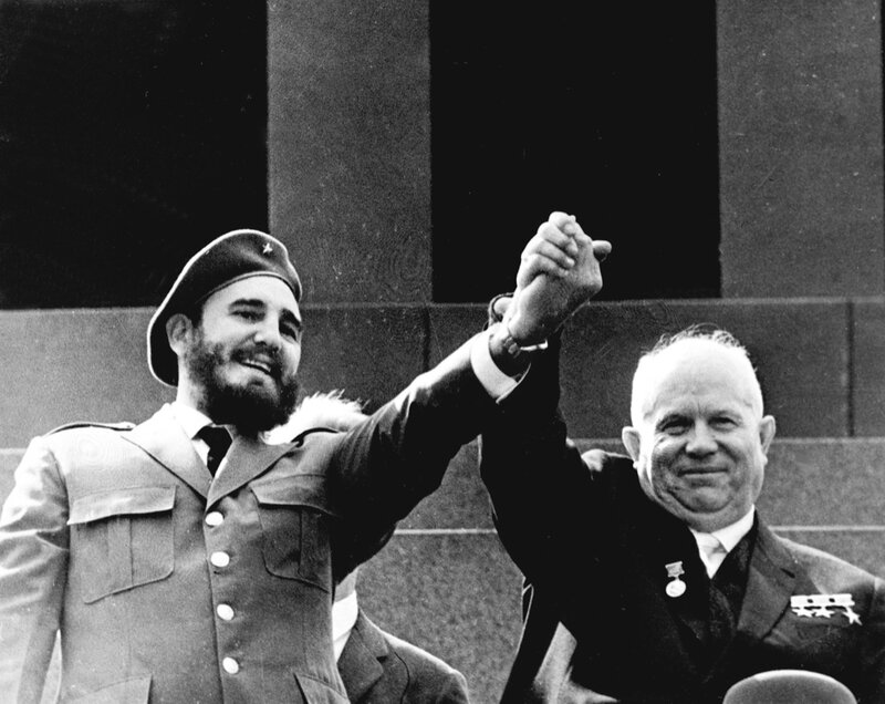 Fidel Castro and Khrushchev