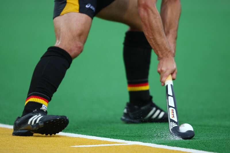 Field hockey player in action