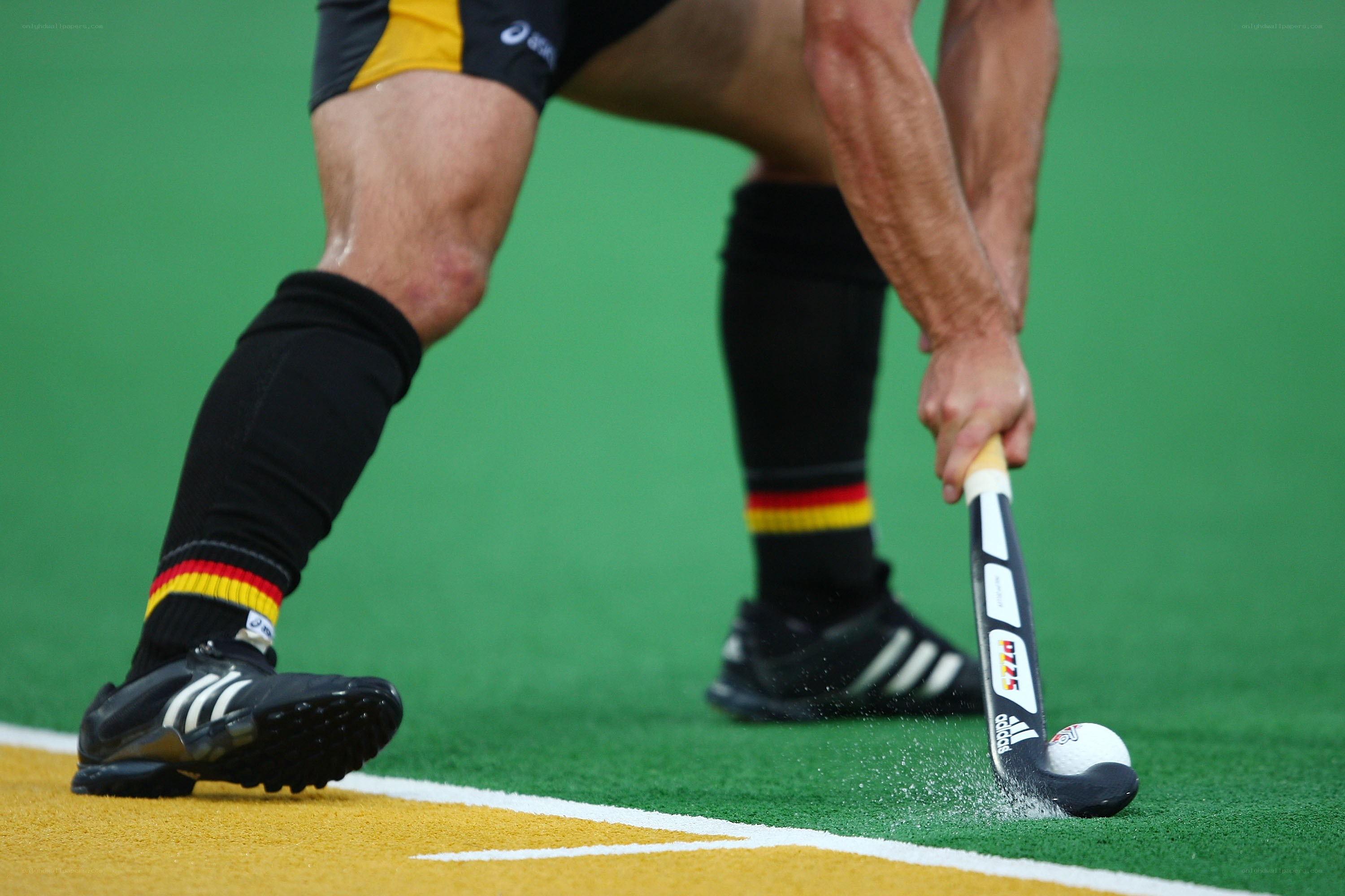 Field hockey player in action