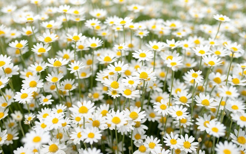 field of daisies in bloom