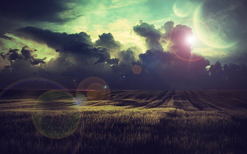 Field under Alien Sky — Green