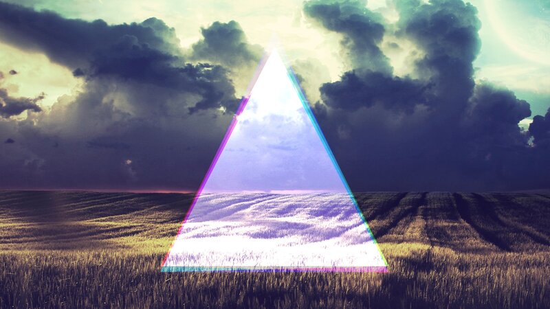 Field with Glowing Triangle