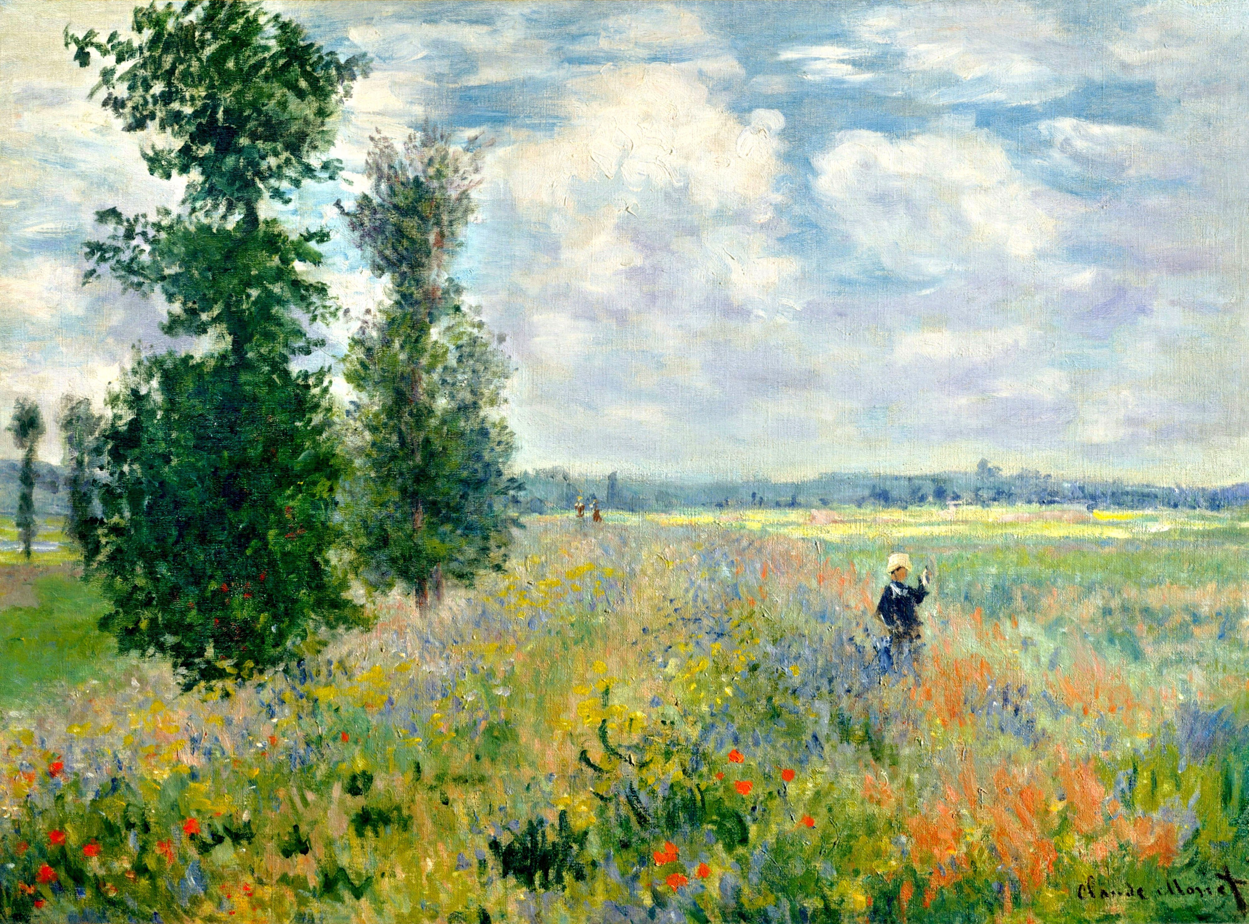 Field with Wildflowers and Trees