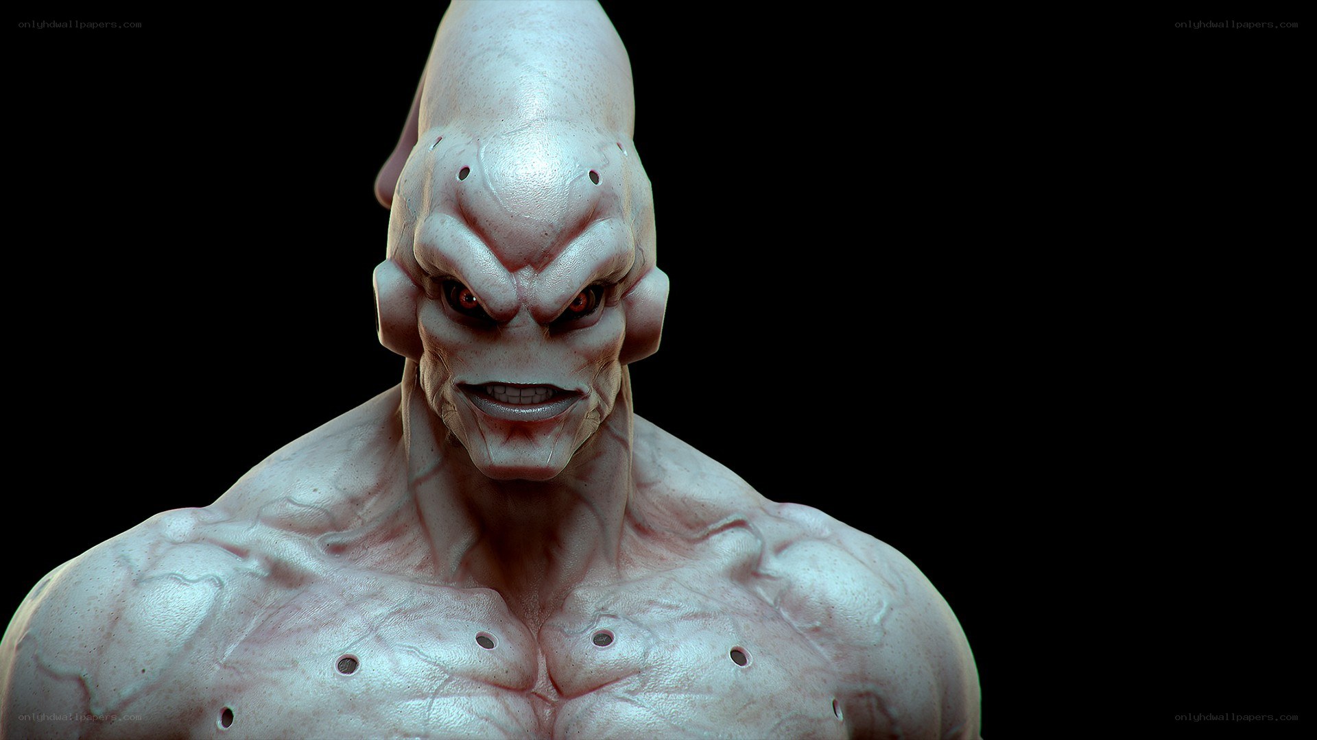fierce alien creature portrait