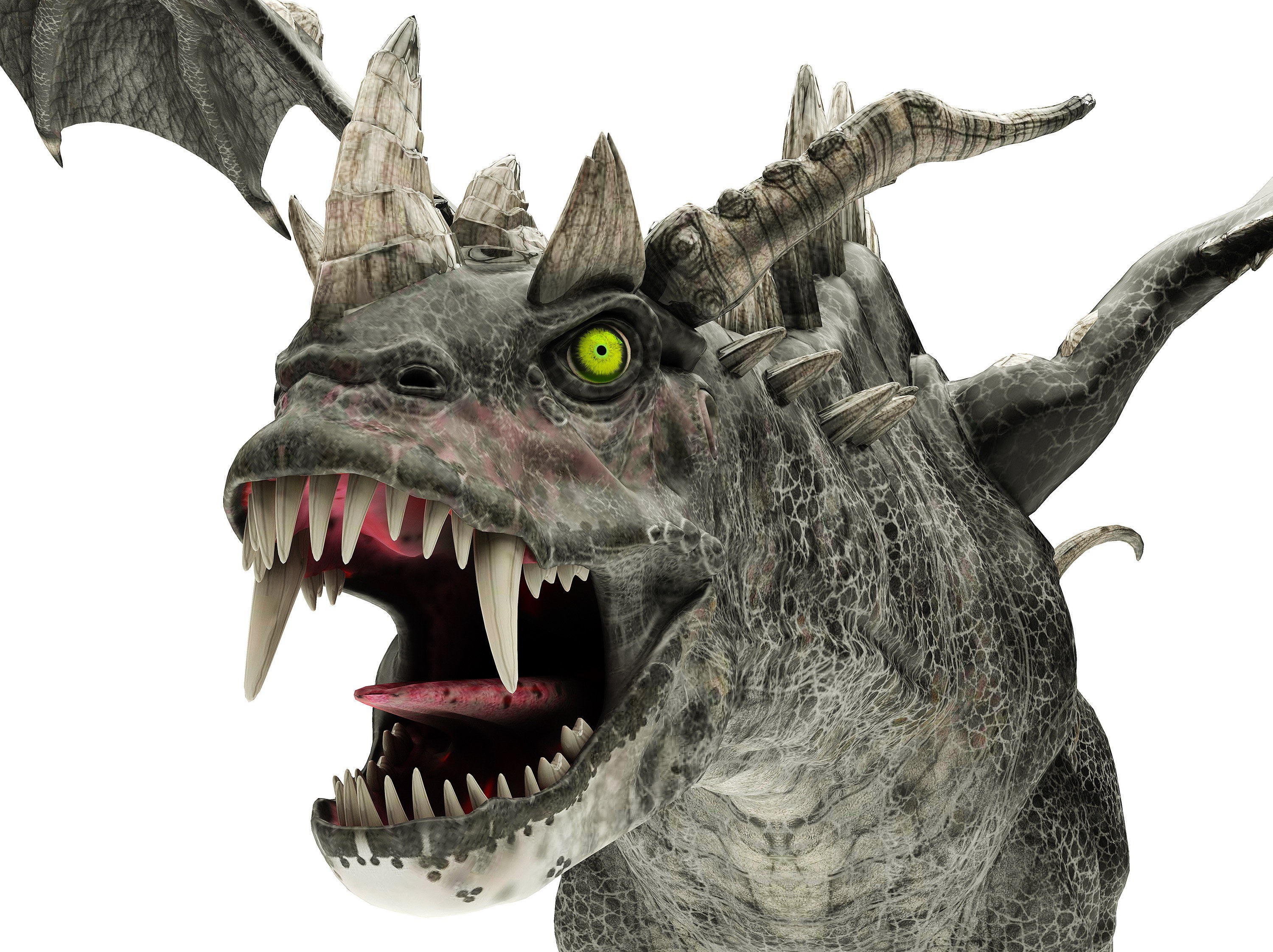 fierce dragon with glowing eyes