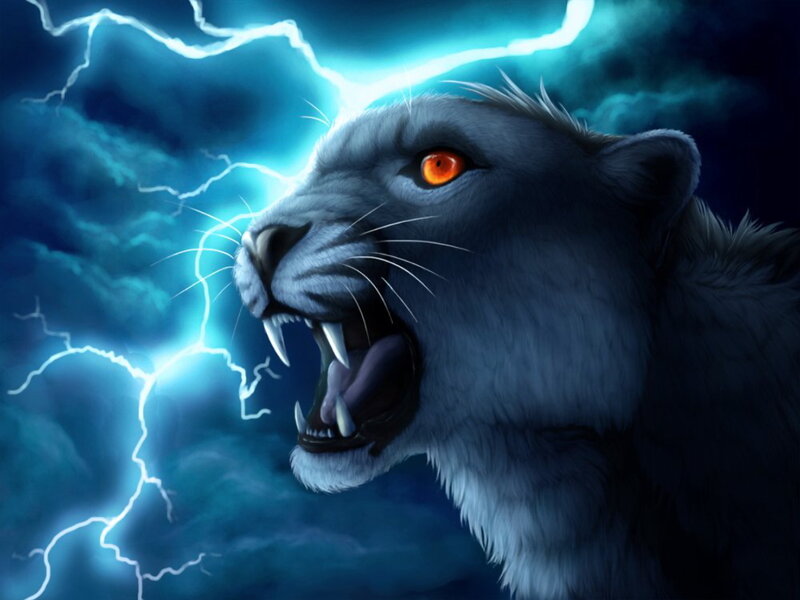 Fierce Gray Panther