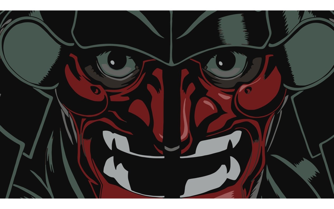fierce samurai mask
