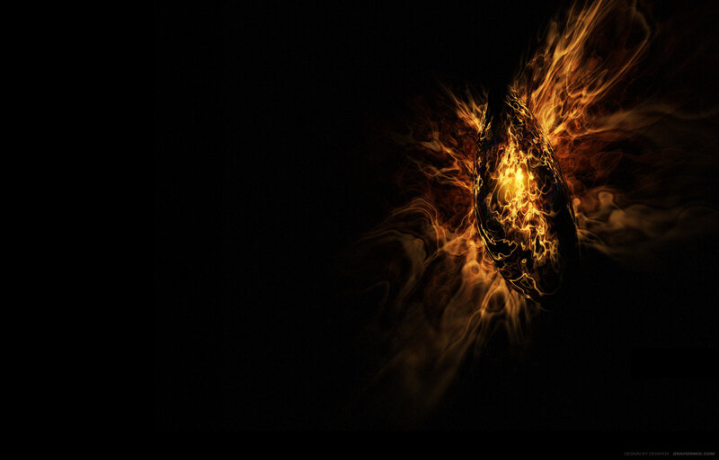 Fiery abstract sphere